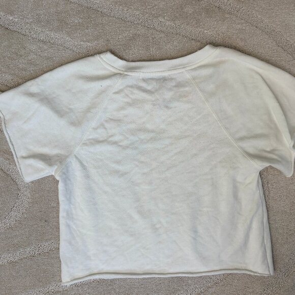 Wildfox Lovers Cropped Cotton Blend Sweatshirt - Picture 3 of 4